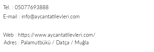 Aycan Tatil Evleri telefon numaralar, faks, e-mail, posta adresi ve iletiim bilgileri